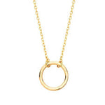 Open Circle Gold Plated Necklace
