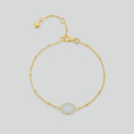 Pollara Moonstone and Gold Vermeil Beaded Bracelet