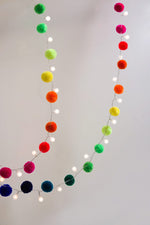 Rainbow Pom Pom Fairy Light Chain