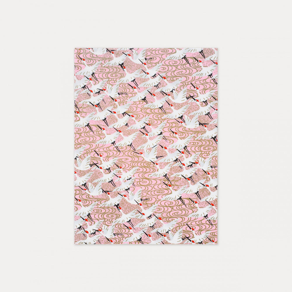 Essential Notebook-White Cranes/Pink