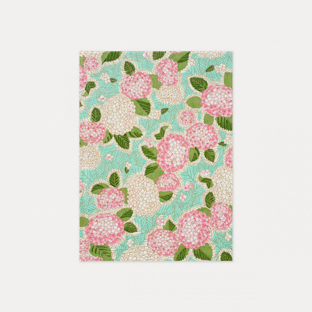 Essential Notebook-Pink Hydrangea/Mint