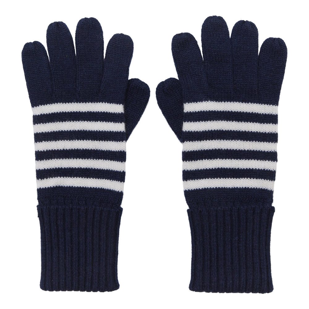 Breton Gloves - Navy/Cream
