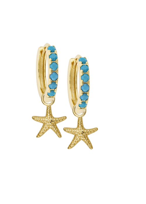 Turquoise Midi with Golden Starfish