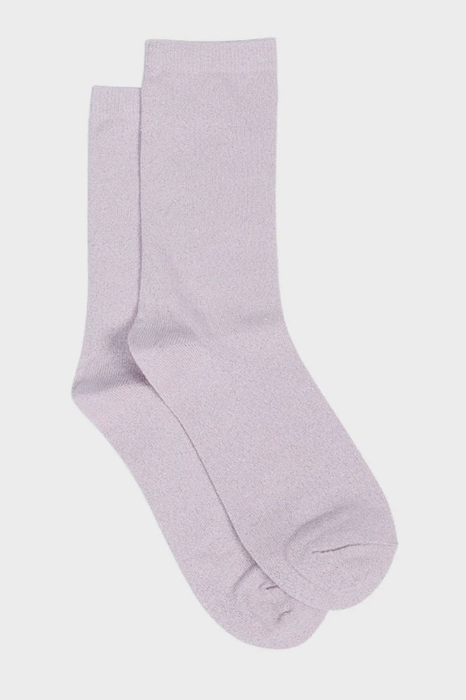 Womens Pink Glitter Socks Silver Sparkly Ankle Socks Shimmer