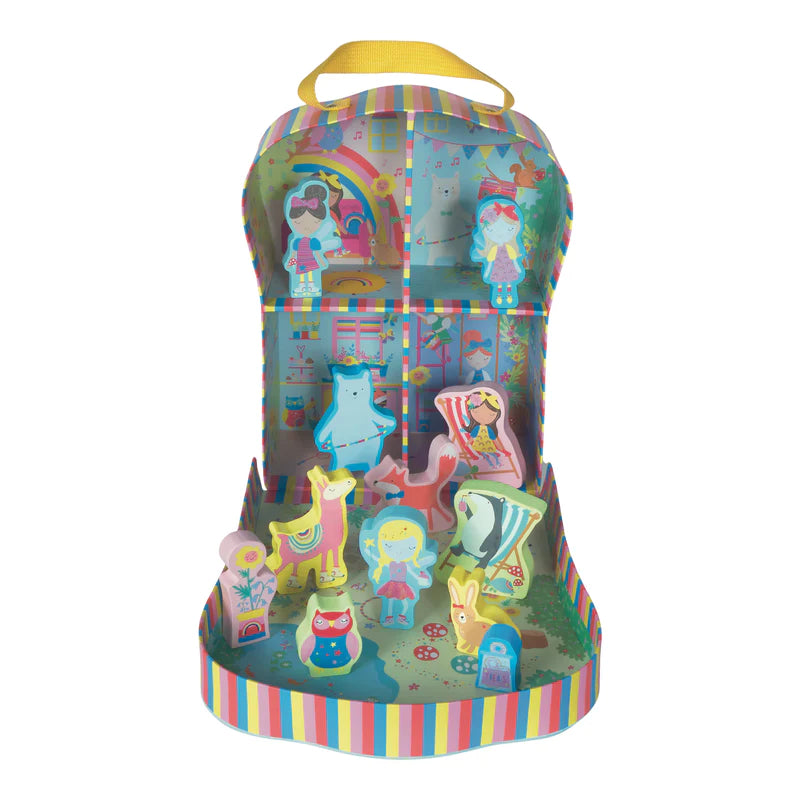 Playbox with Wooden Pieces- Rainbow Fairy