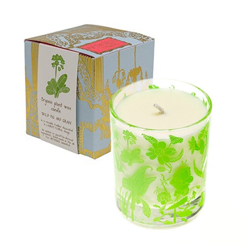 Laura's Floral Candle- Wild Fig & Grape