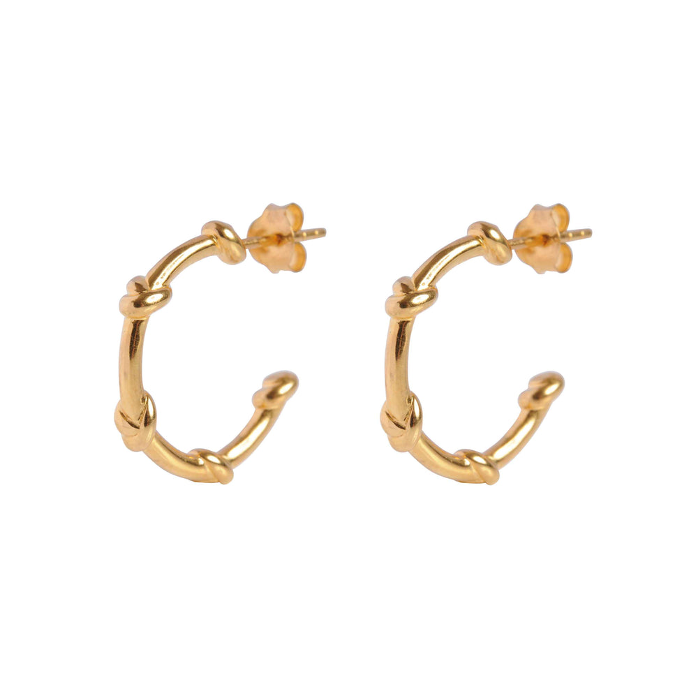 Gold Knot Hoops