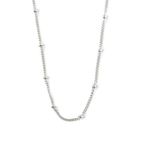 Orelia Satellite Chain Necklace Silver 15"