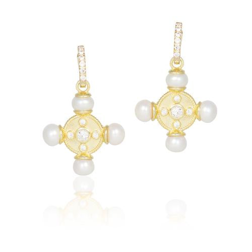 New Romantics Petite Gold Pearl Earrings