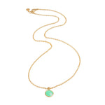 Knot Drop Necklace with Chrysoprase