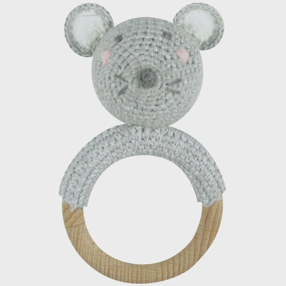Crochet Mouse Ring Rattle