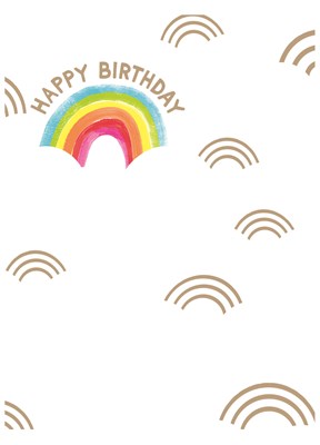 Happy Birthday Rainbow- White