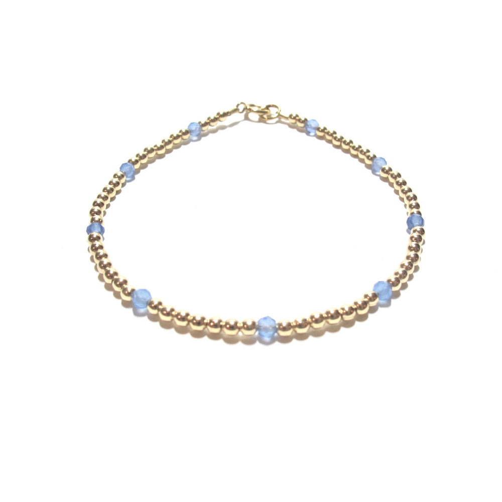 Dotted Blue Chalcedony Bracelet