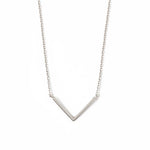 Orelia Clean V Necklace Silver