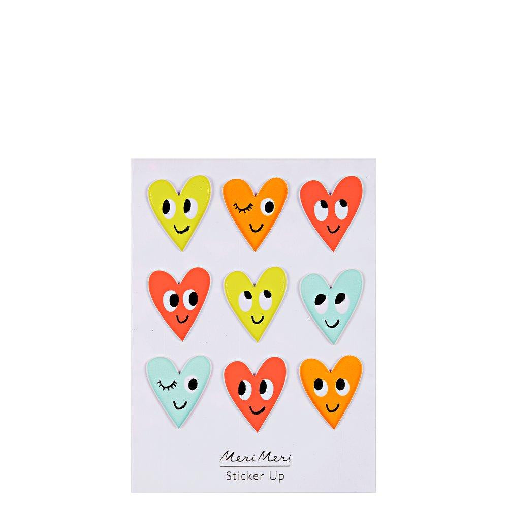 Meri Meri Happy Heart Puffy Stickers