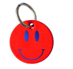 Smiley Leather Key Ring