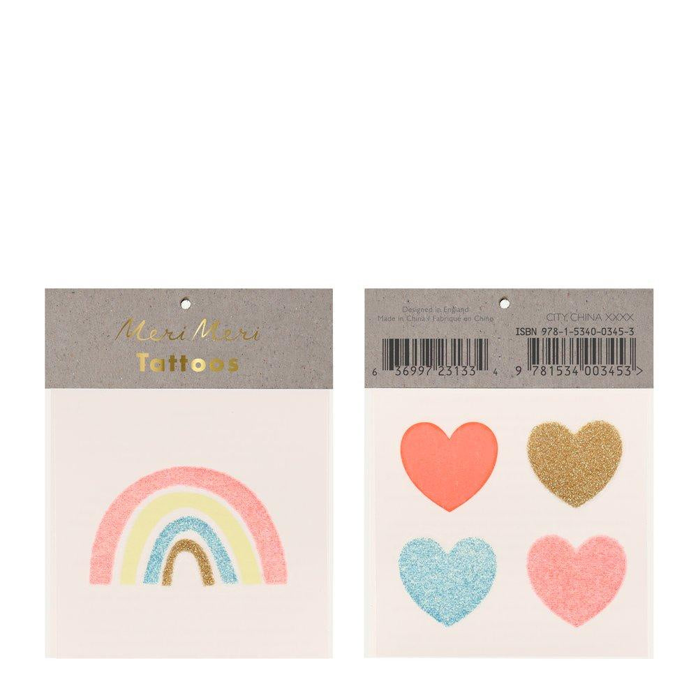 Meri Meri Rainbow & Heart Tattoo