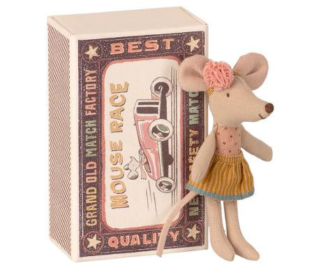 Little Sister Mouse in Matchbox-Stripe