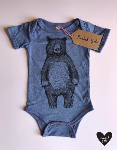 Mr. Bear Baby Vest-Blue