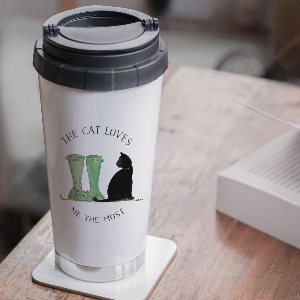 Cat Lovers Welly Boot Travel Mug