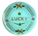 Dessert Hand Painted Plate- Green Lucky