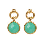 Knot Drop Earrings with Chrysoprase