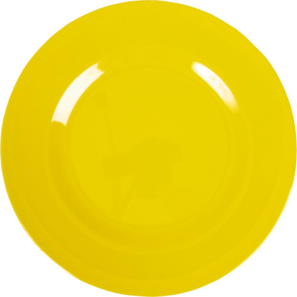Melamine Round Dinner Plate in Yellow