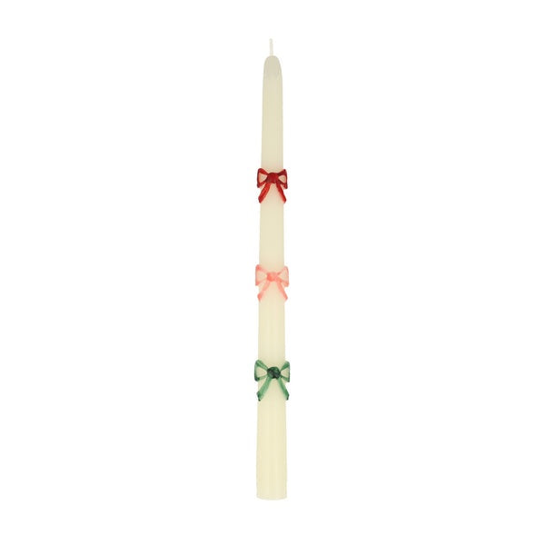 Meri Meri Multicoloured Bow Taper Candles