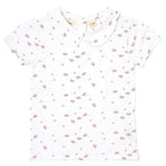Short Sleeved Peter Pan T-shirt Floral
