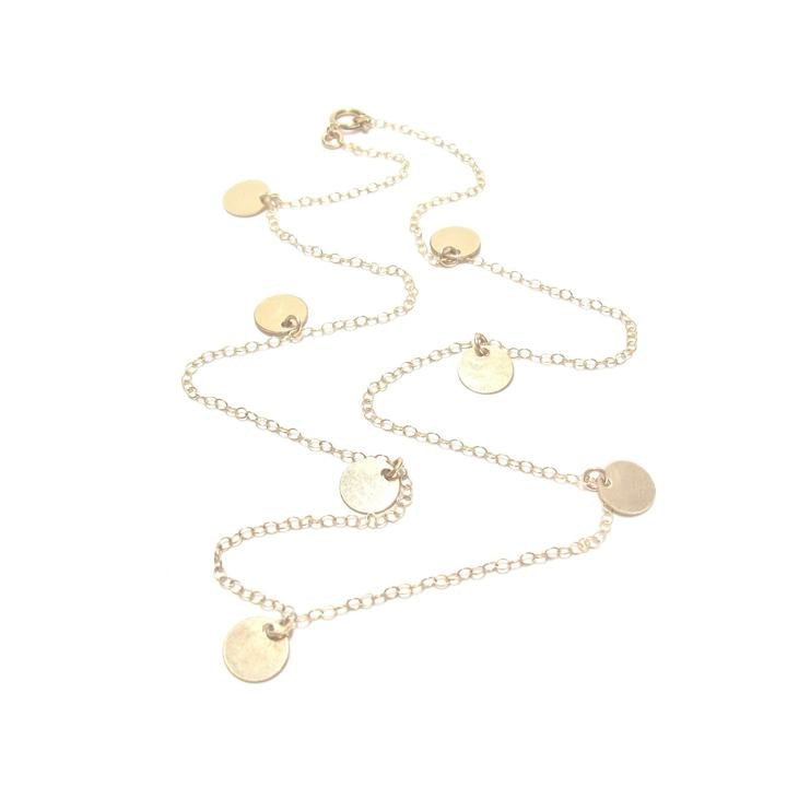 Multi Disc Gold Necklace
