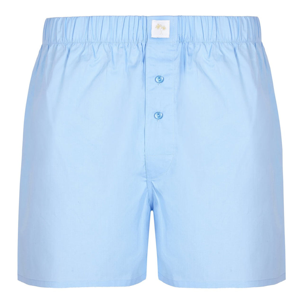Palm Plain Blue Boxer Shorts