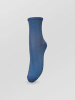 Dina Solid Socks-Denim Blue