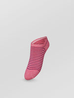 Stripe Glitter Sneakie Sock- Hot Pink 37/39