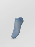 Solid Glitter Sneakie Sock- Coronet Blue 37/39