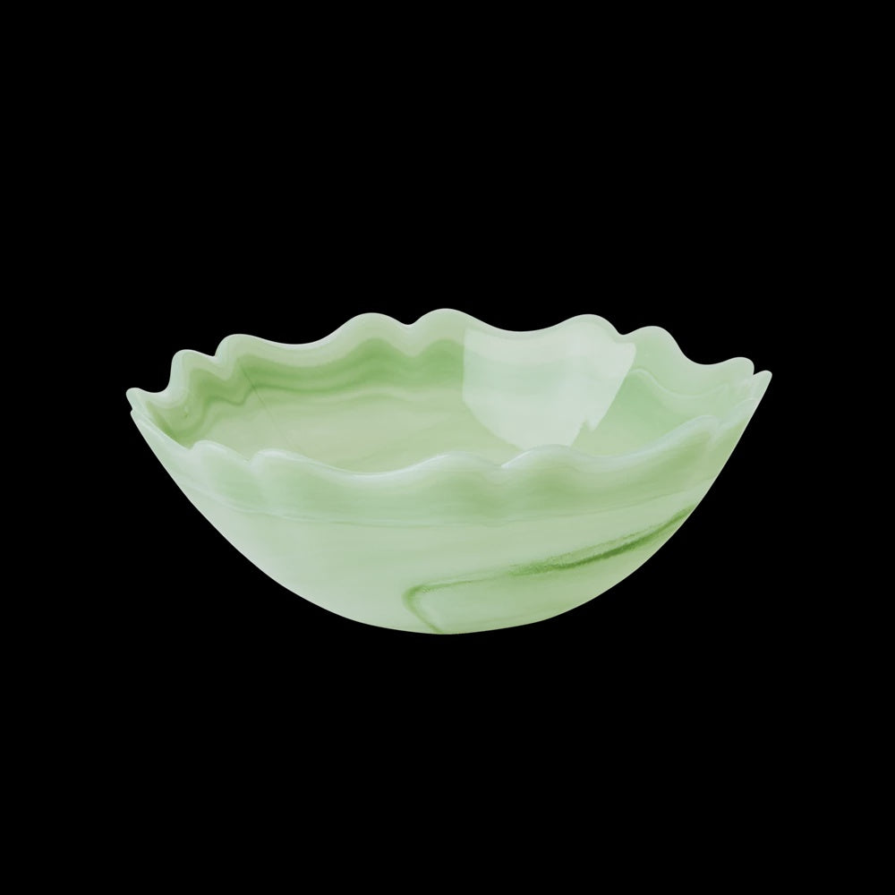 Alabaster Glass Bowl - Green
