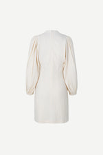 Harrietta Short Dress-Warm White Check