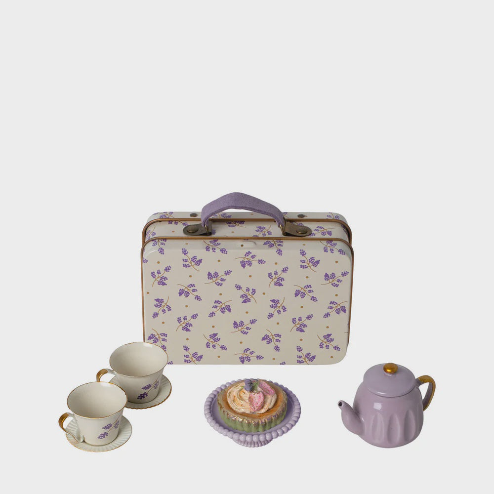 Mouse tea set - purple madelaine