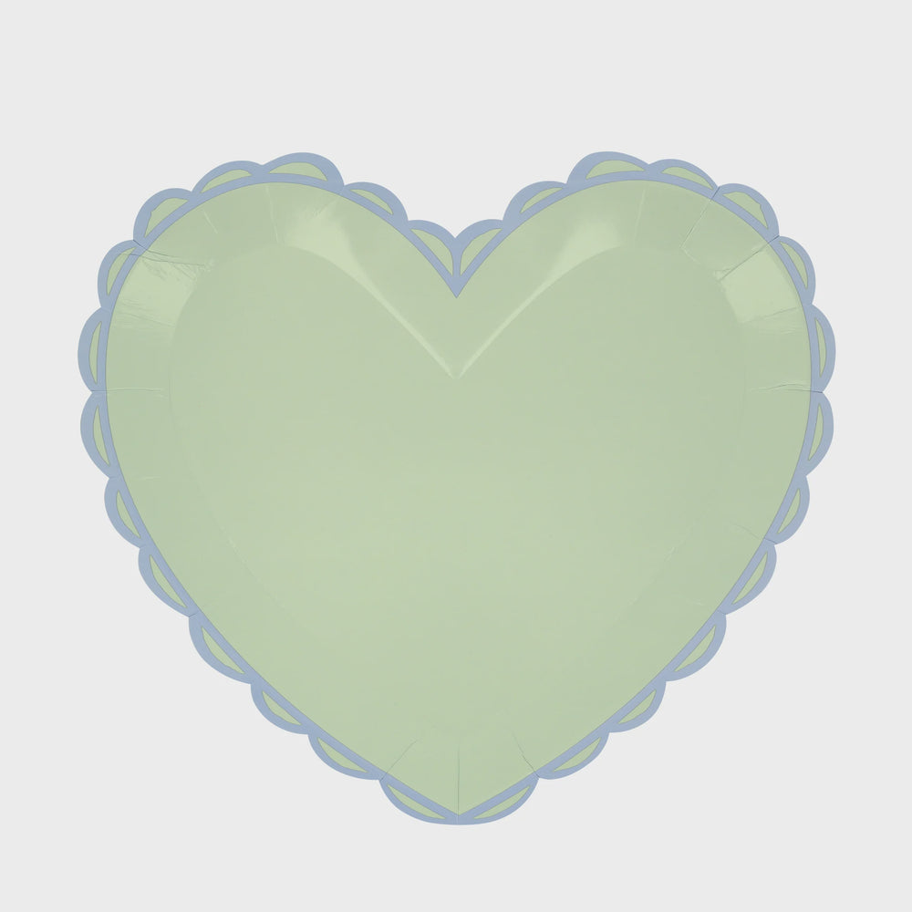 Meri Meri Pastel Heart Large Plates (x 8)