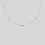 Sofia 15" Sterling Silver and Cubic Zirconia Short Necklace