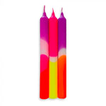 Dip Dye Neon Candles - Pink Fusion