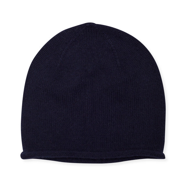 Cashmere Plain Knit Hat - Black