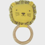 Muslin Leo Lion Ring Rattle Toy