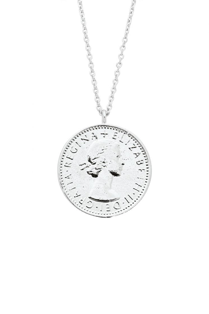 Lucky 6 Pence Necklace Silver Plated