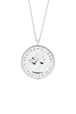 Lucky 6 Pence Necklace Silver Plated