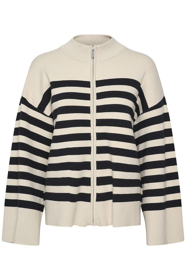 Striped Knitted Cardigan